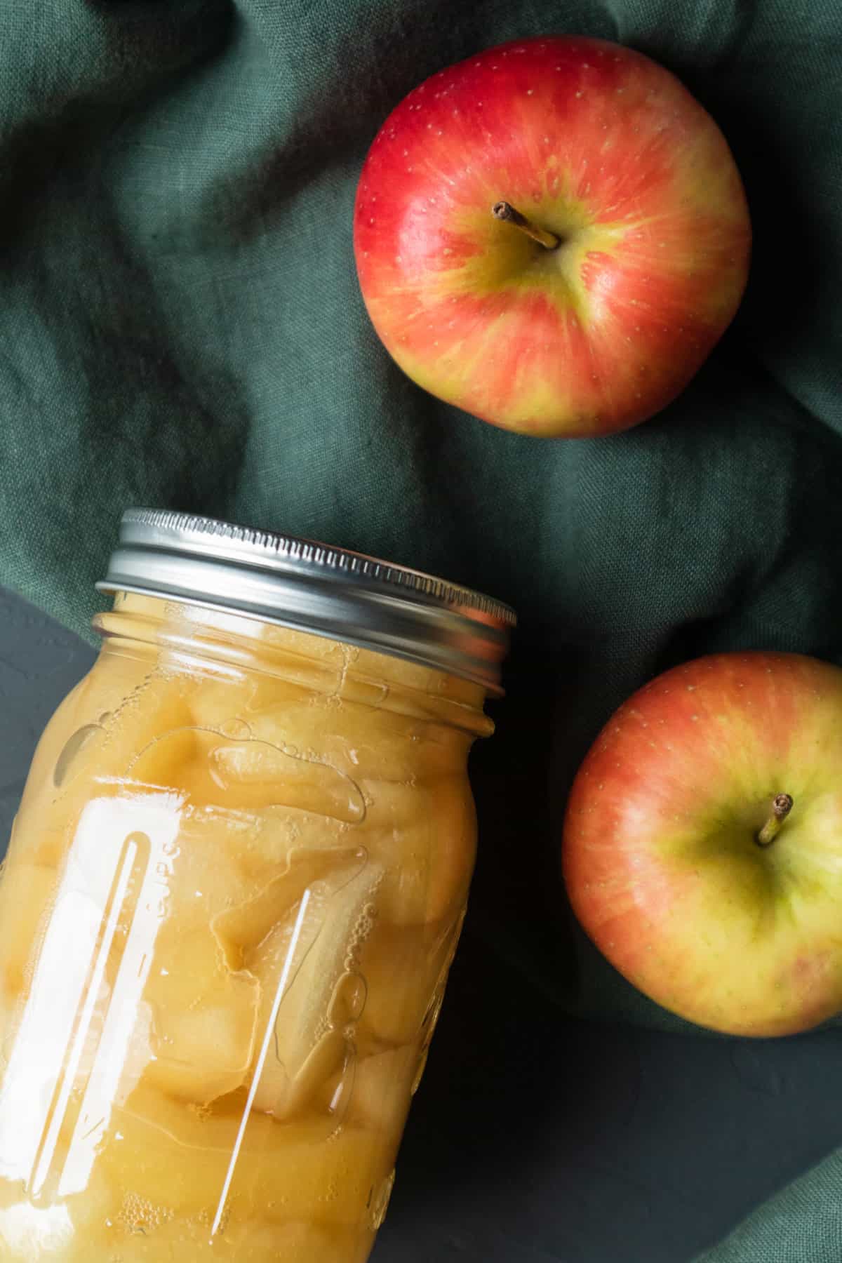 Water bath canned apple slices
