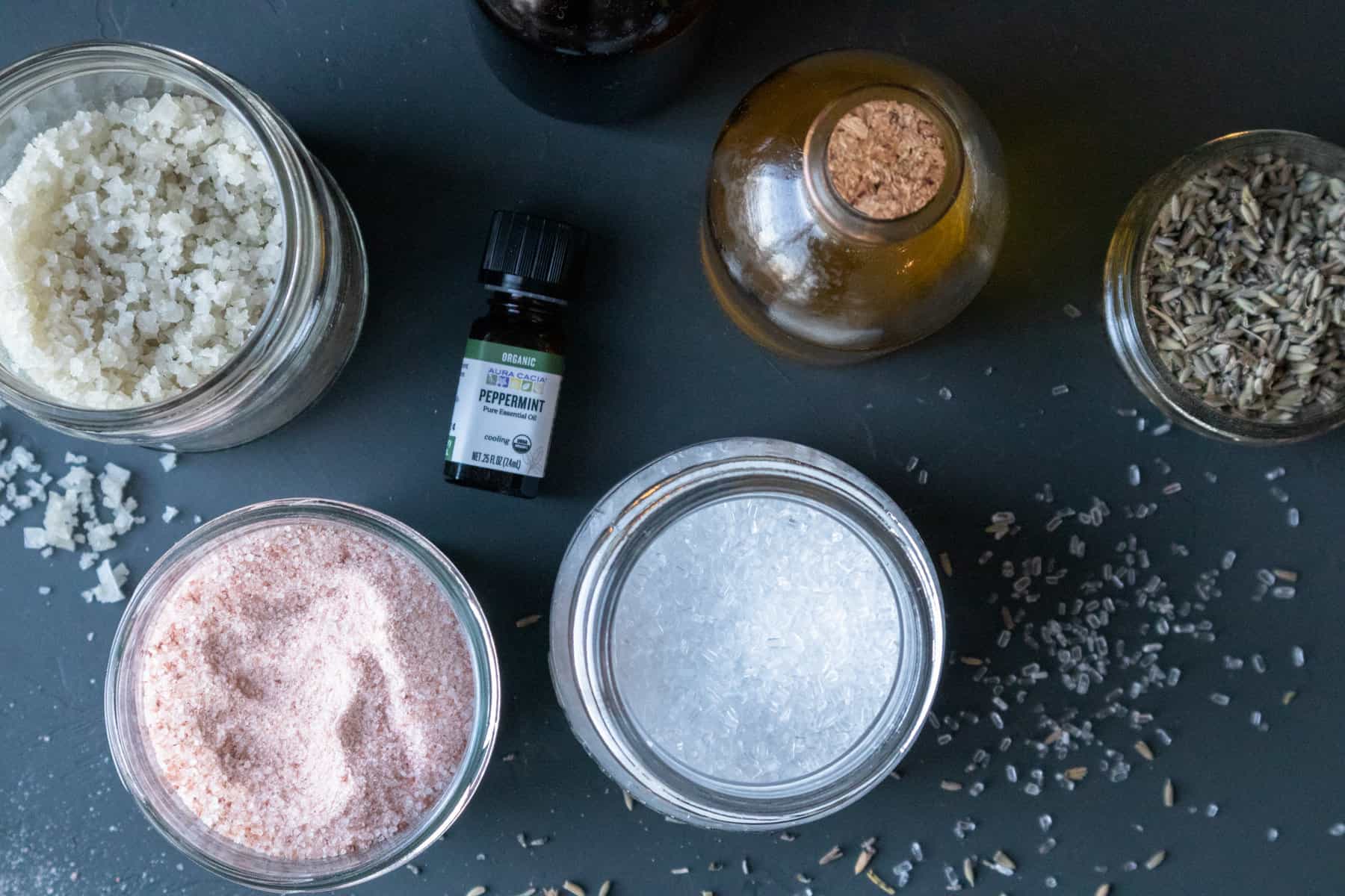 DIY salt scrub ingredients
